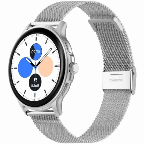 Smartwatch Damski GRAVITY GT12-7 Czarny Pasek Silikonowy + Srebrna Bransoleta Smartwatch Damski GRAVITY GT12-7 Czarny Pasek Silikonowy + Srebrna Bransoleta