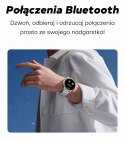 Smartwatch Damski GRAVITY GT12-7 Czarny Pasek Silikonowy + Srebrna Bransoleta