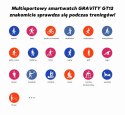Smartwatch Damski GRAVITY GT12-7 Czarny Pasek Silikonowy + Srebrna Bransoleta