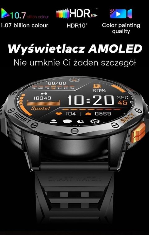Smartwatch Męski GRAVITY GPS GT24-2 Czarny Pasek Silikonowy + Biały Pasek Silikonowy Smartwatch Męski GRAVITY GPS GT24-2 Czarny Pasek Silikonowy + Biały Pasek Silikonowy