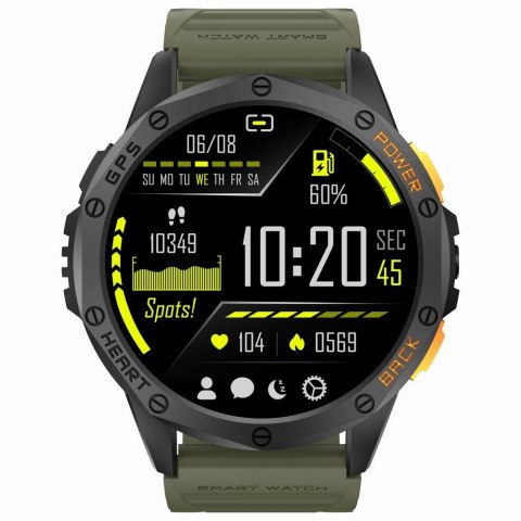 Smartwatch Męski GRAVITY GPS GT24-5 Czarny Pasek Silikonowy + Zielony Pasek Silikonowy Smartwatch Męski GRAVITY GPS GT24-5 Czarny Pasek Silikonowy + Zielony Pasek Silikonowy