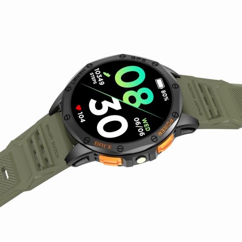 Smartwatch Męski GRAVITY GPS GT24-5 Czarny Pasek Silikonowy + Zielony Pasek Silikonowy Smartwatch Męski GRAVITY GPS GT24-5 Czarny Pasek Silikonowy + Zielony Pasek Silikonowy