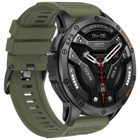 Smartwatch Męski GRAVITY GPS GT24-5 Czarny Pasek Silikonowy + Zielony Pasek Silikonowy Smartwatch Męski GRAVITY GPS GT24-5 Czarny Pasek Silikonowy + Zielony Pasek Silikonowy