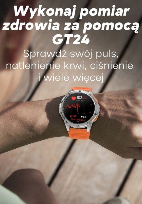 Smartwatch Męski GRAVITY GPS GT24-5 Czarny Pasek Silikonowy + Zielony Pasek Silikonowy Smartwatch Męski GRAVITY GPS GT24-5 Czarny Pasek Silikonowy + Zielony Pasek Silikonowy