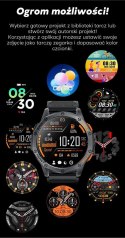Smartwatch Męski GRAVITY GPS GT24-5 Czarny Pasek Silikonowy + Zielony Pasek Silikonowy Smartwatch Męski GRAVITY GPS GT24-5 Czarny Pasek Silikonowy + Zielony Pasek Silikonowy
