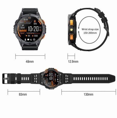 Smartwatch Męski GRAVITY GPS GT24-5 Czarny Pasek Silikonowy + Zielony Pasek Silikonowy Smartwatch Męski GRAVITY GPS GT24-5 Czarny Pasek Silikonowy + Zielony Pasek Silikonowy