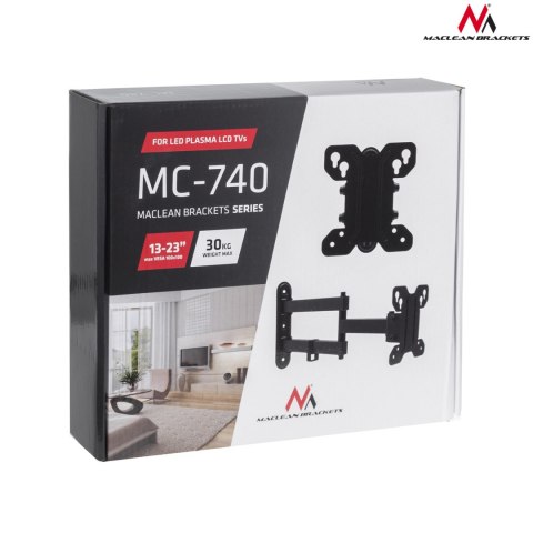 Uchwyt do telewizora Maclean, max VESA 100x100, 13-32", 30kg, MC-740 Uchwyt do telewizora Maclean, max VESA 100x100, 13-32", 30kg, MC-740