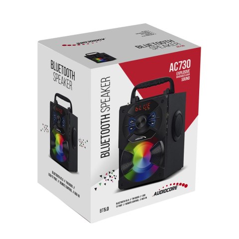 Głośnik przenośny bluetooth Audiocore, radio FM, wejście kart SD/MMC, AUX, USB, pilot, AC730 Głośnik przenośny bluetooth Audiocore, radio FM, wejście kart SD/MMC, AUX, USB, pilot, AC730