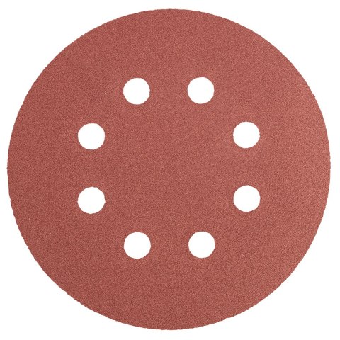 Krążki ścierne 125 mm, K240 5 szt., z 8 otworami Krążki ścierne 125 mm, K240 5 szt., z 8 otworami