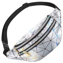 BQ58A Saszetka nerka biodrówka silver