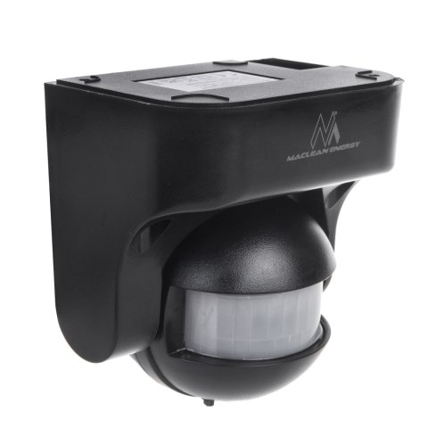 Czujnik ruchu PIR Maclean, na podczerwień, IP44, czarny, zasięg 12m, max. obciążenie 800/1200W, MCE358 B Czujnik ruchu PIR Maclean, na podczerwień, IP44, czarny, zasięg 12m, max. obciążenie 800/1200W, MCE358 B