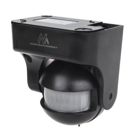 Czujnik ruchu PIR Maclean, na podczerwień, IP44, czarny, zasięg 12m, max. obciążenie 800/1200W, MCE358 B Czujnik ruchu PIR Maclean, na podczerwień, IP44, czarny, zasięg 12m, max. obciążenie 800/1200W, MCE358 B