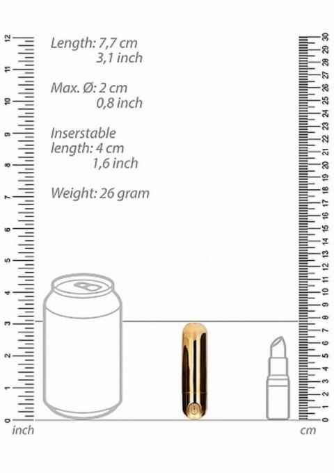 10 Speed Rechargeable Bullet - Gold 10 Speed Rechargeable Bullet - Gold