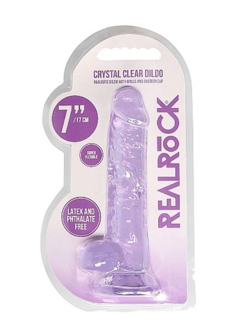 7"" / 18 cm Realistic Dildo With Balls - Purple 7"" / 18 cm Realistic Dildo With Balls - Purple