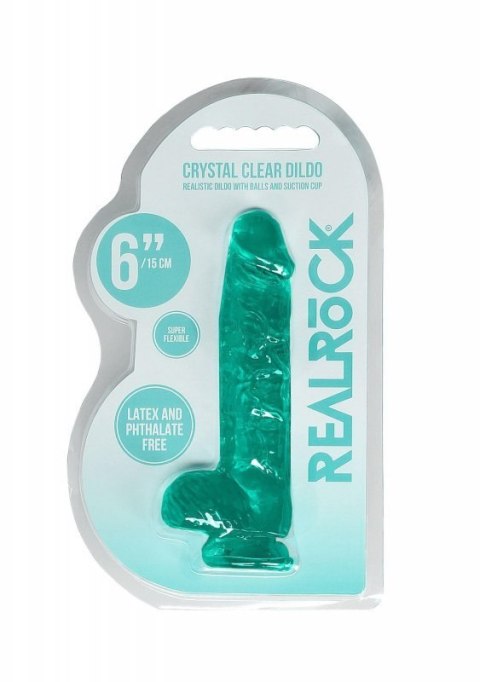 6"""" / 15 cm Realistic Dildo With Balls - Turquoise 6"""" / 15 cm Realistic Dildo With Balls - Turquoise