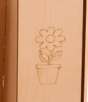 DOMEK OGRODOWY DREWNIANY STOLIK TABLICA KREDOWA 86 X 137 X 105 CM
