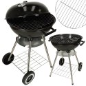 GRILL OGRODOWY WĘGLOWY NA BRYKIET ZAMYKANY Z POKRYWĄ WENTYLACJĄ I PÓŁKĄ