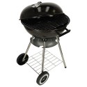 GRILL OGRODOWY WĘGLOWY NA BRYKIET ZAMYKANY Z POKRYWĄ WENTYLACJĄ I PÓŁKĄ