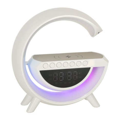 LAMPKA LED RGB ŁADOWARKA INDUKCYJNA RADIO BUDZIK ZEGAR LAMPKA LED RGB ŁADOWARKA INDUKCYJNA RADIO BUDZIK ZEGAR