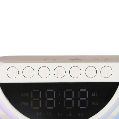 LAMPKA LED RGB ŁADOWARKA INDUKCYJNA RADIO BUDZIK ZEGAR LAMPKA LED RGB ŁADOWARKA INDUKCYJNA RADIO BUDZIK ZEGAR