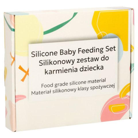 NACZYNIA SILIKONOWE DLA DZIECI NIEMOWLĄT ZESTAW STOŁOWY 4 ELEMENTÓW MIŚ NIEBIESKI NACZYNIA SILIKONOWE DLA DZIECI NIEMOWLĄT ZESTAW STOŁOWY 4 ELEMENTÓW MIŚ NIEBIESKI