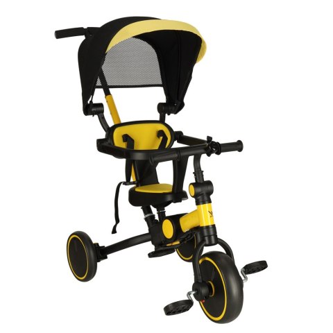 ROWEREK TRÓJKOŁOWY TRIKE FIX V4 ŻÓŁTO-CZARNY Z DASZKIEM ROWEREK TRÓJKOŁOWY TRIKE FIX V4 ŻÓŁTO-CZARNY Z DASZKIEM