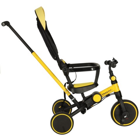 ROWEREK TRÓJKOŁOWY TRIKE FIX V4 ŻÓŁTO-CZARNY Z DASZKIEM ROWEREK TRÓJKOŁOWY TRIKE FIX V4 ŻÓŁTO-CZARNY Z DASZKIEM