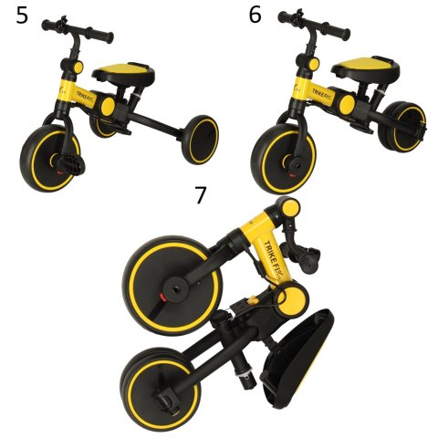 ROWEREK TRÓJKOŁOWY TRIKE FIX V4 ŻÓŁTO-CZARNY Z DASZKIEM ROWEREK TRÓJKOŁOWY TRIKE FIX V4 ŻÓŁTO-CZARNY Z DASZKIEM