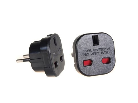 MCE72 Adapter gniazdo UK na wtyk EU czarny MCE72 Adapter gniazdo UK na wtyk EU czarny