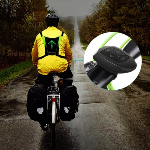 Plecak z sygnalizatorem LED Maclean, z pilotem, MCE420 baterie Lithum 3.7V 500mAh, 2xCR2032, wodoodporność: pilot IPx5, plecak I Plecak z sygnalizatorem LED Maclean, z pilotem, MCE420 baterie Lithum 3.7V 500mAh, 2xCR2032, wodoodporność: pilot IPx5, plecak I