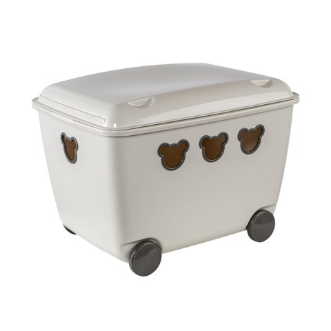 Pojemnik na zabawki 55L BranQ Teddy biały Pojemnik na zabawki 55L BranQ Teddy biały