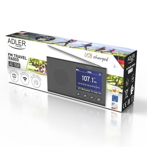 AD 1198 Radio przenośne - lcd - fm - bluetooth - zegar AD 1198 Radio przenośne - lcd - fm - bluetooth - zegar