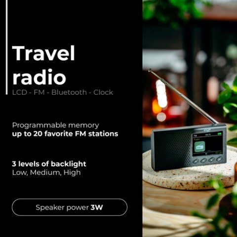 AD 1198 Radio przenośne - lcd - fm - bluetooth - zegar AD 1198 Radio przenośne - lcd - fm - bluetooth - zegar