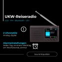 AD 1198 Radio przenośne - lcd - fm - bluetooth - zegar