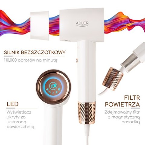 AD 2272 Suszarka do włosów z wyś. led - superspeed AD 2272 Suszarka do włosów z wyś. led - superspeed