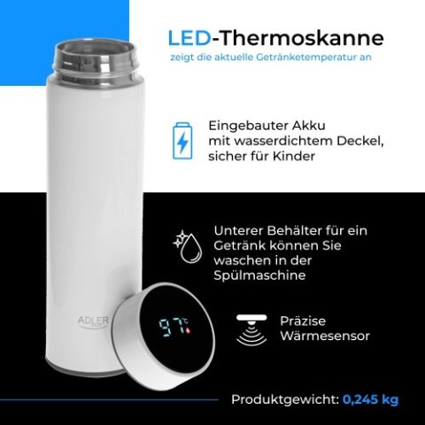 AD 4506 white Termos led 473ml biały AD 4506 white Termos led 473ml biały