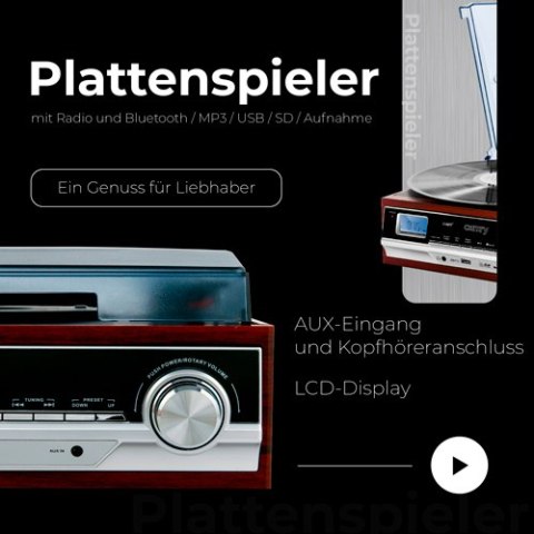 CR 1168 Gramofon z radiem i bluetooth / mp3 / usb / sd / nagrywaniem CR 1168 Gramofon z radiem i bluetooth / mp3 / usb / sd / nagrywaniem