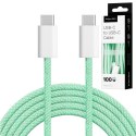 KABEL USB TY PU C - USB TY PU C 100 W 1 M ZIELONY KRUGER&MATZ BASIC