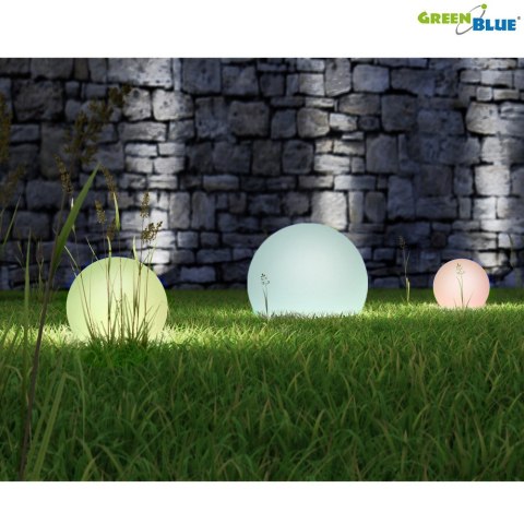 Solarna lampa GreenBlue, wolnostojąca, ogrodowa, kula 25x25x58cm, RGB LED, GB165 Solarna lampa GreenBlue, wolnostojąca, ogrodowa, kula 25x25x58cm, RGB LED, GB165