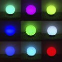 Solarna lampa GreenBlue, wolnostojąca, ogrodowa, kula 25x25x58cm, RGB LED, GB165