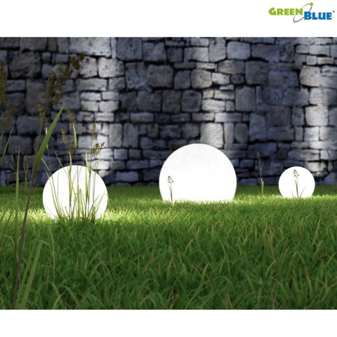 Solarna lampa GreenBlue, wolnostojąca, ogrodowa, kula 25x25x58cm, bialy LED, GB166 Solarna lampa GreenBlue, wolnostojąca, ogrodowa, kula 25x25x58cm, bialy LED, GB166