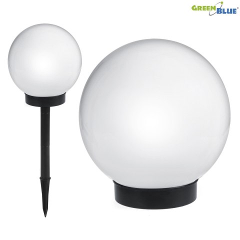 Solarna lampa GreenBlue, wolnostojąca, ogrodowa, kula 25x25x58cm, bialy LED, GB166 Solarna lampa GreenBlue, wolnostojąca, ogrodowa, kula 25x25x58cm, bialy LED, GB166