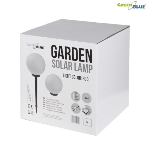 Solarna lampa wolnostojąca ogrodowa GB167 - kula 30x30x63cm, kolorowy LED Solarna lampa wolnostojąca ogrodowa GB167 - kula 30x30x63cm, kolorowy LED