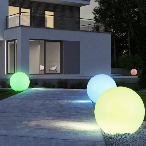 Solarna lampa wolnostojąca ogrodowa GB167 - kula 30x30x63cm, kolorowy LED Solarna lampa wolnostojąca ogrodowa GB167 - kula 30x30x63cm, kolorowy LED