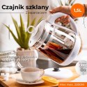 AD 1299 white Czajnik szklany 1,5 l z zaparzaczem oraz regulacją temp.