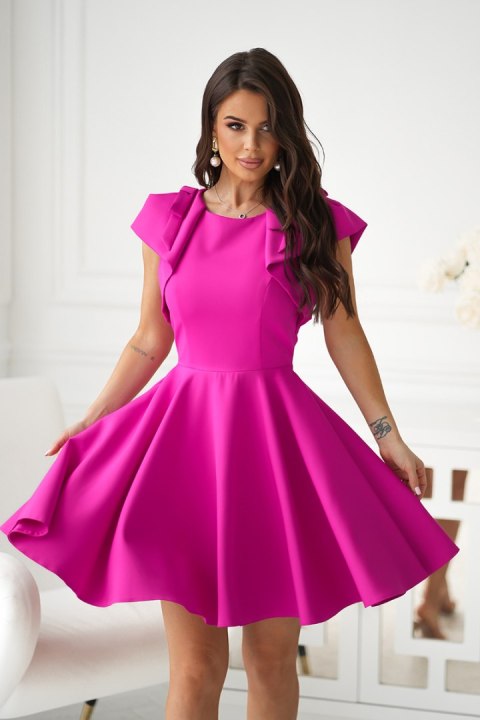 ELEGANCKA SUKIENKA Z FALBANAMI - fuksja ELEGANCKA SUKIENKA Z FALBANAMI - fuksja