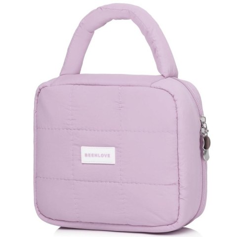 Kosmetyczka damska pikowana kuferek z rączką 18,5 x 12,5 x 13cm KS139FIO