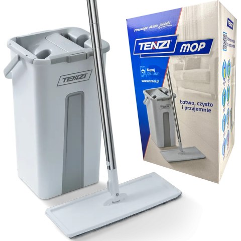 TENZI MOP Płaski Z Wyciskaczem - Mop Z Wiadrem Dwukomorowym TENZI MOP Płaski Z Wyciskaczem - Mop Z Wiadrem Dwukomorowym