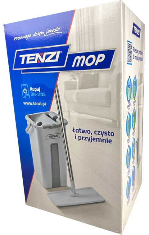 TENZI MOP Płaski Z Wyciskaczem - Mop Z Wiadrem Dwukomorowym TENZI MOP Płaski Z Wyciskaczem - Mop Z Wiadrem Dwukomorowym
