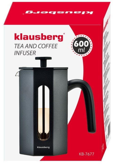 ZAPARZACZ DO KAWY/HERBATY 0,60L FRENCH PRESS KLAUSBERG KB-7677 ZAPARZACZ DO KAWY/HERBATY 0,60L FRENCH PRESS KLAUSBERG KB-7677